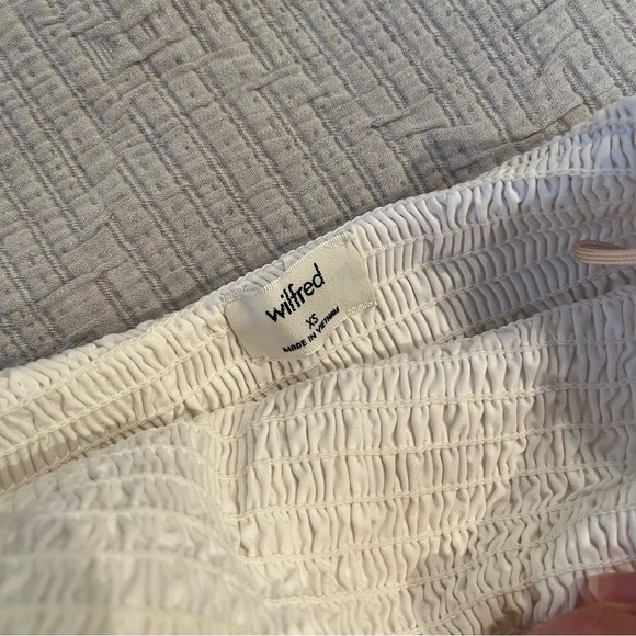 Wilfred White Poplin Strapless Top - Picture 4 of 5